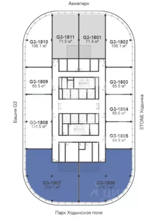 Помещение свободного назначения в Москва Ходынский бул., 20Ас1 (217 м) - Фото 2