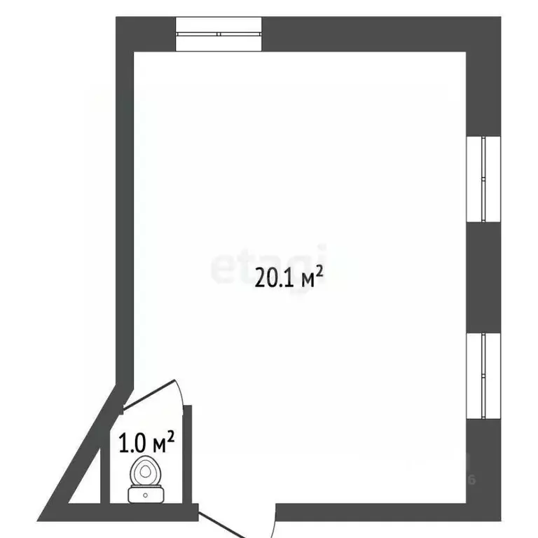1-к кв. Калининградская область, Черняховск ул. Калинина, 11 (30.9 м) - Фото 2