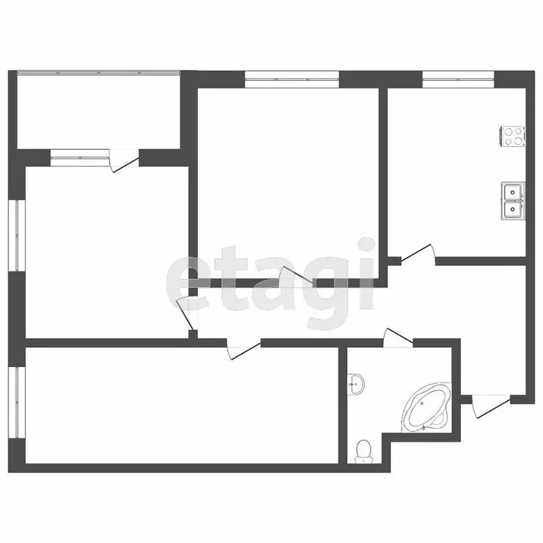 3-комнатная квартира: Тюмень, улица Мельникайте, 32к1 (85 м) - Фото 0
