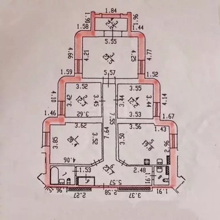 4-к кв. Санкт-Петербург Кондратьевский просп., 62к6 (120.0 м) - Фото 2
