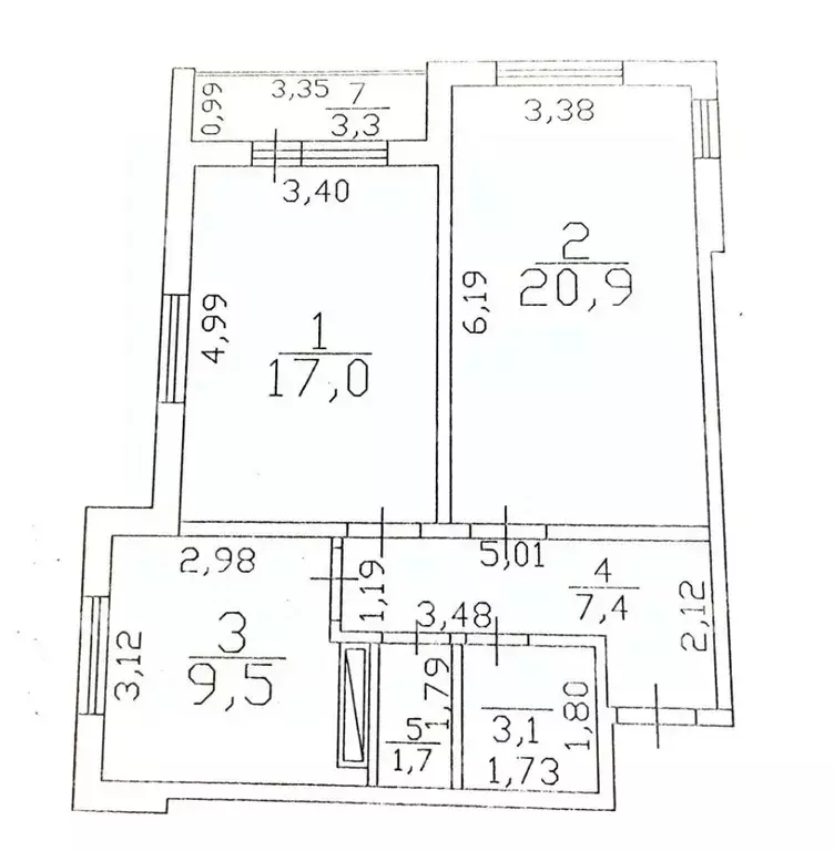 2-к кв. Тверская область, Тверь ул. Левитана, 54 (62.9 м) - Фото 2