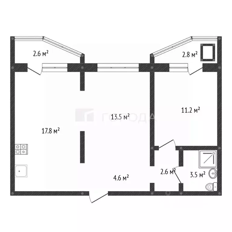 3-к кв. Алтайский край, Барнаул Северный Власихинский проезд, 86 (55.9 ... - Фото 2