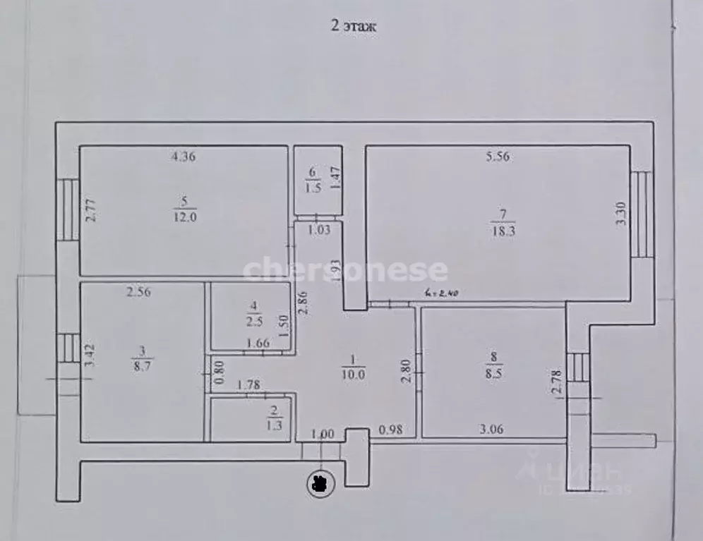 3-к кв. Крым, Первомайское пгт ул. Эдуарда Корпана, 11 (66.3 м) - Фото 1