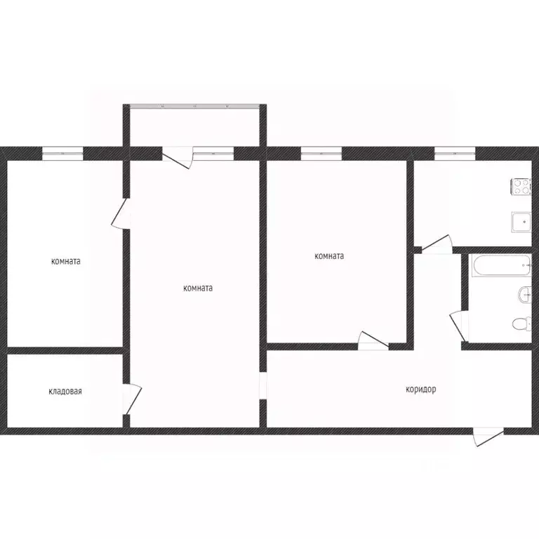 3-к кв. Костромская область, Кострома просп. Мира, 56 (58.2 м) - Фото 2