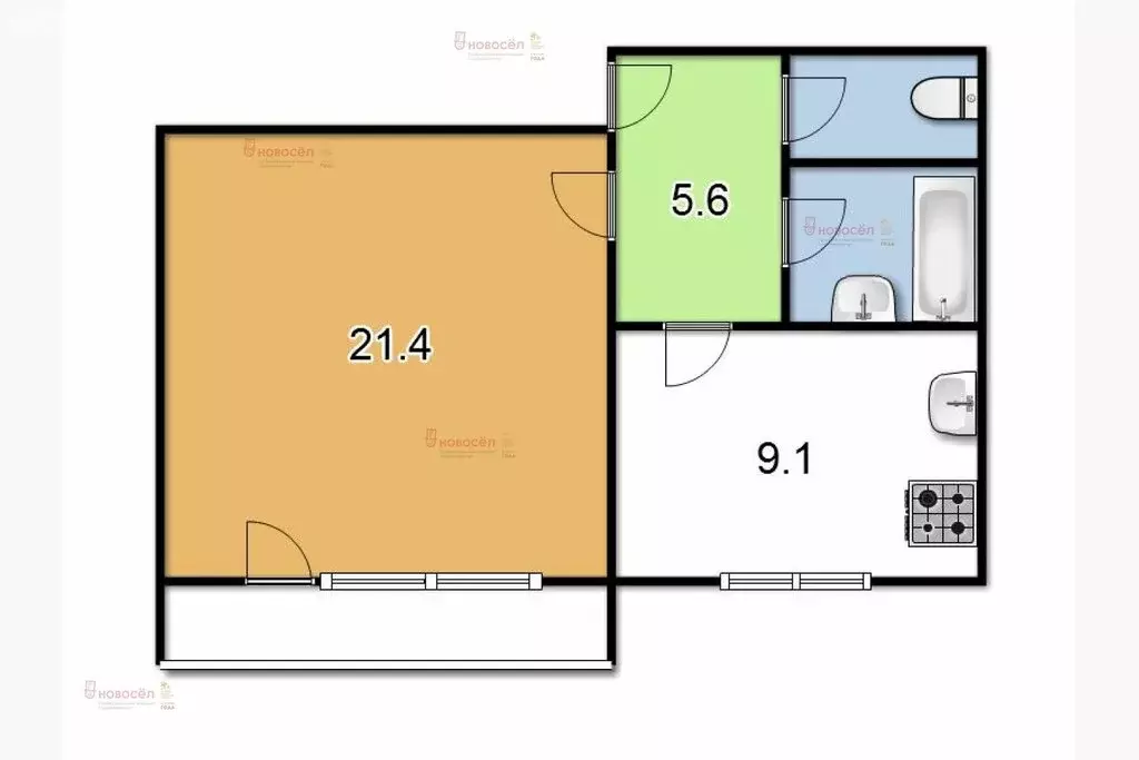 1-комнатная квартира: Екатеринбург, Шишимская улица, 26 (39 м) - Фото 0