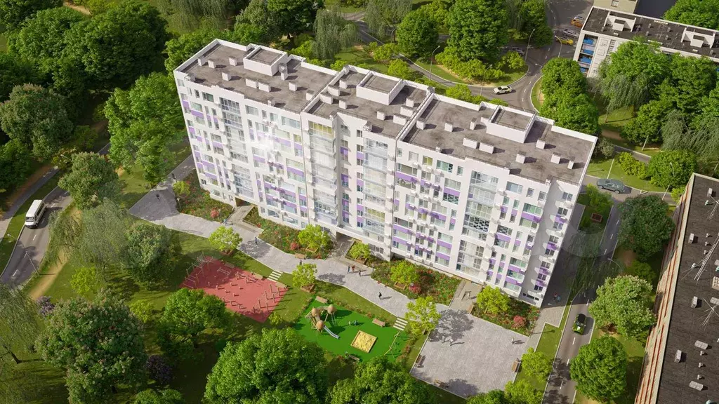 1-к. квартира, 33,7м, 5/9эт. - Фото 1