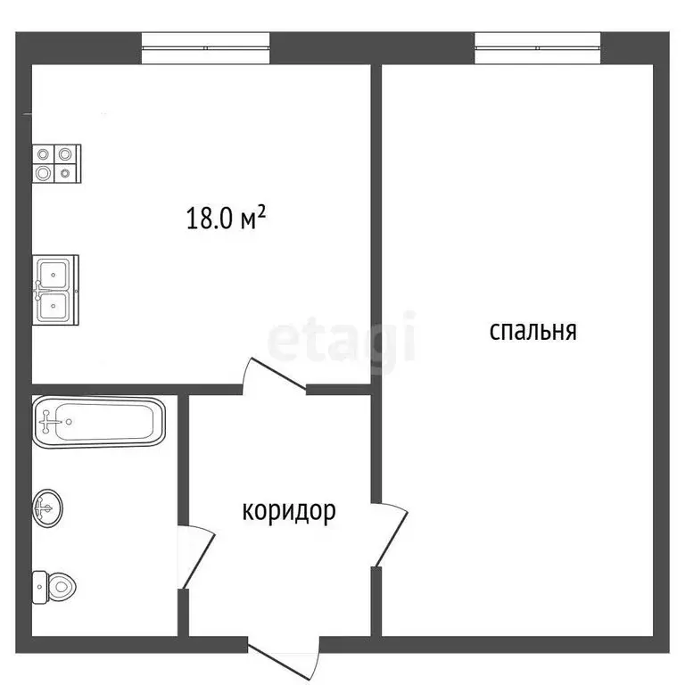 1-комнатная квартира: Нальчик, район Горная, Солнечная улица, 8к1 ... - Фото 1