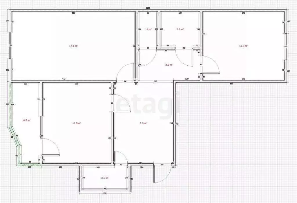 2-к кв. Костромская область, Кострома ул. Даремская, 16 (57.4 м) - Фото 2