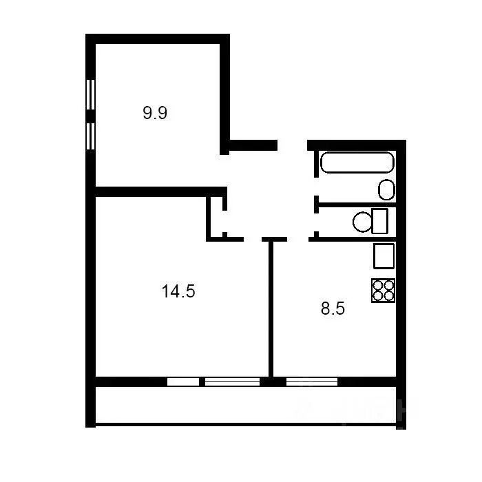 2-к кв. Москва Грайвороновская ул., 8А (43.5 м) - Фото 1