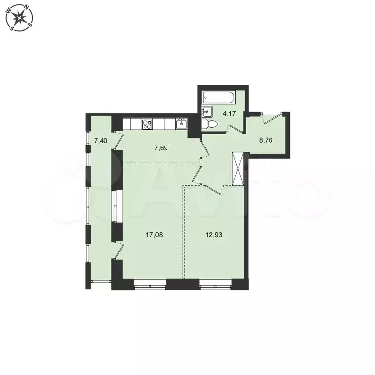 2-к. квартира, 58 м, 3/5 эт. - Фото 0