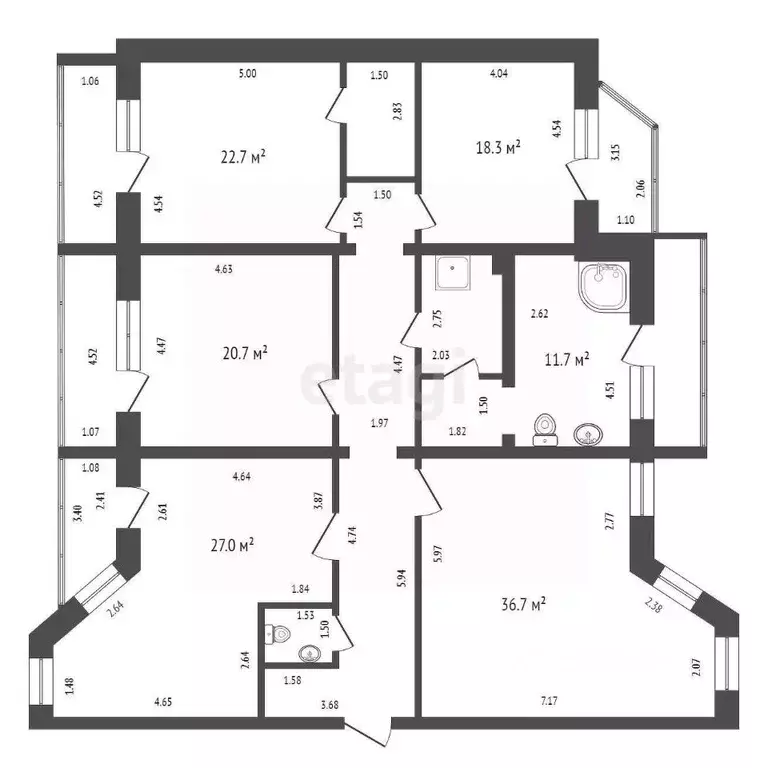 4-к кв. Красноярский край, Красноярск ул. Академгородок, 22 (176.5 м) - Фото 1