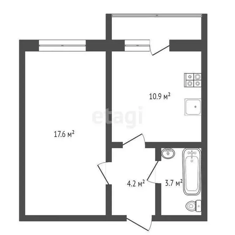 1-комнатная квартира: Тамбов, Свободная улица, 12 (36.8 м) - Фото 0