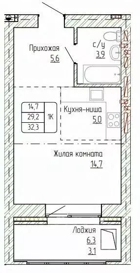 1-к кв. Алтайский край, Новоалтайск ул. Титова, 6 (32.3 м) - Фото 0