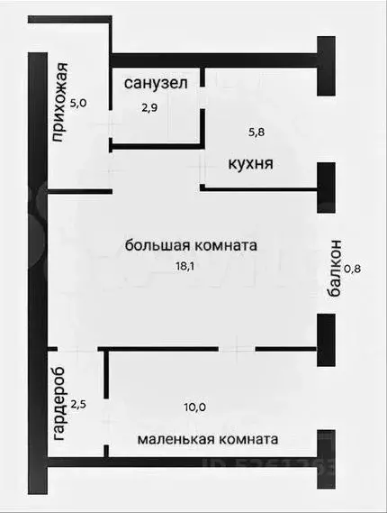 2-к кв. Карелия, Кондопога Пролетарская ул., 32 (44.4 м) - Фото 1