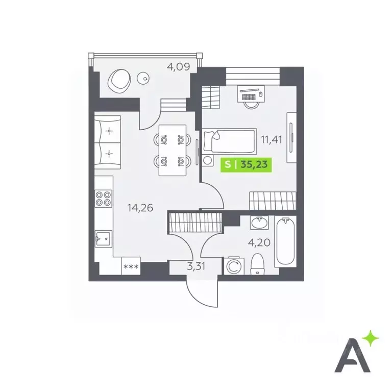 1-к кв. Ленинградская область, Всеволожский район, Заневское городское ... - Фото 0