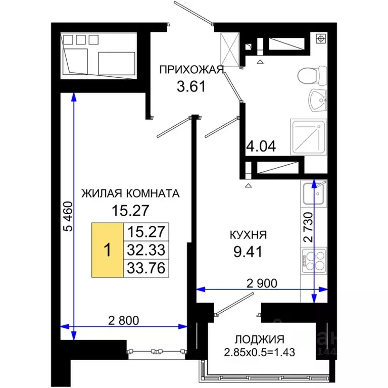 1-к кв. Ростовская область, Ростов-на-Дону Элеваторный пер., 6/2А ... - Фото 0