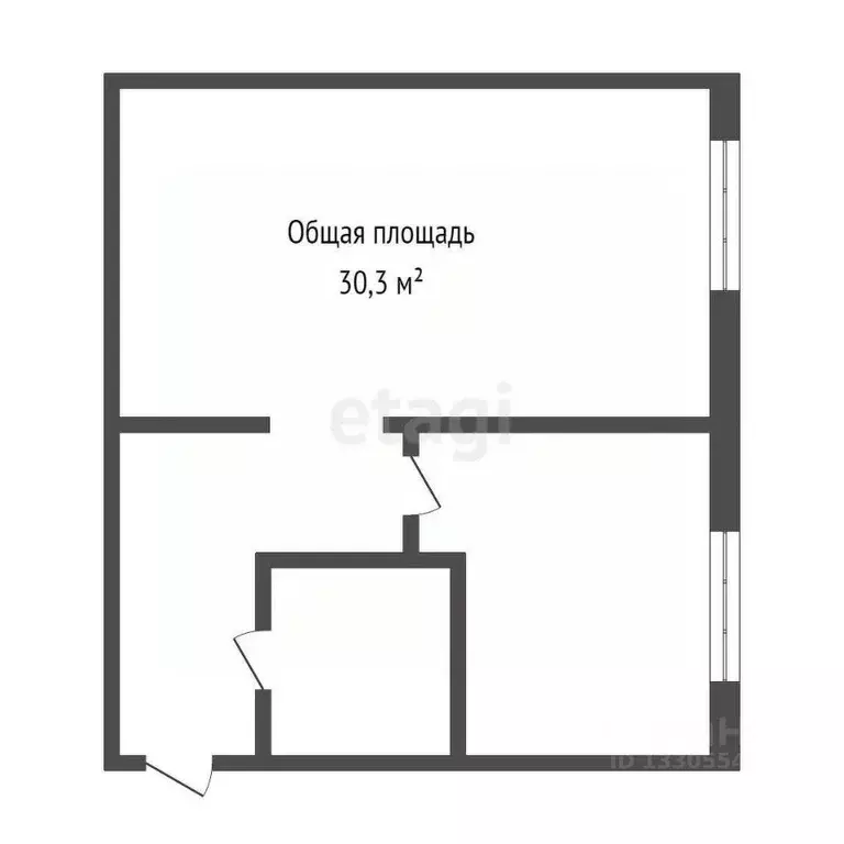 1-к кв. Кемеровская область, Кемерово ул. Металлистов, 22 (30.3 м) - Фото 1