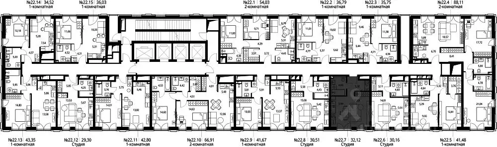 Студия Москва Ильменский проезд (32.83 м) - Фото 1