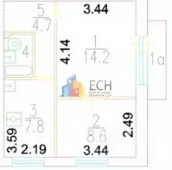 2-к кв. Москва ул. Лобачевского, 18 (40.4 м) - Фото 2