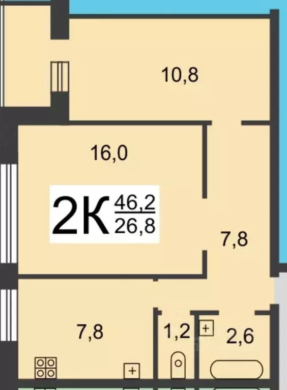 2-к кв. Нижегородская область, Нижний Новгород ул. Лесной городок, 3А ... - Фото 2