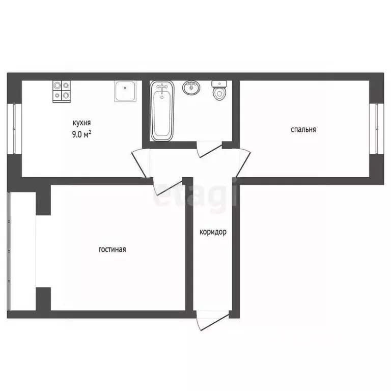 2-к кв. Саратовская область, Саратов ул. Романтиков, 46Б (49.5 м) - Фото 1