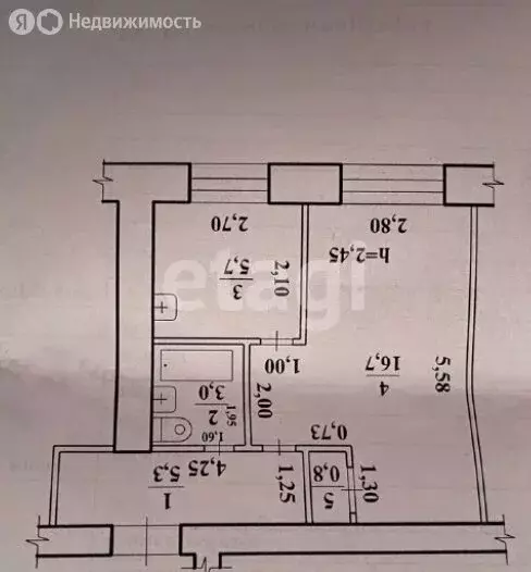1-комнатная квартира: Чита, улица Энтузиастов, 50 (31.5 м) - Фото 0