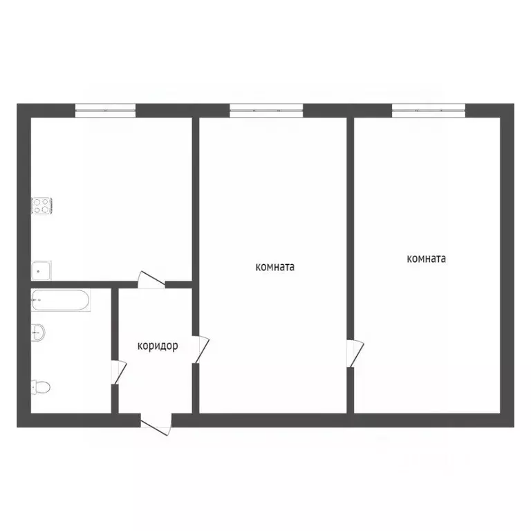 2-к кв. Бурятия, Улан-Удэ ул. Жердева, 132 (44.2 м) - Фото 1