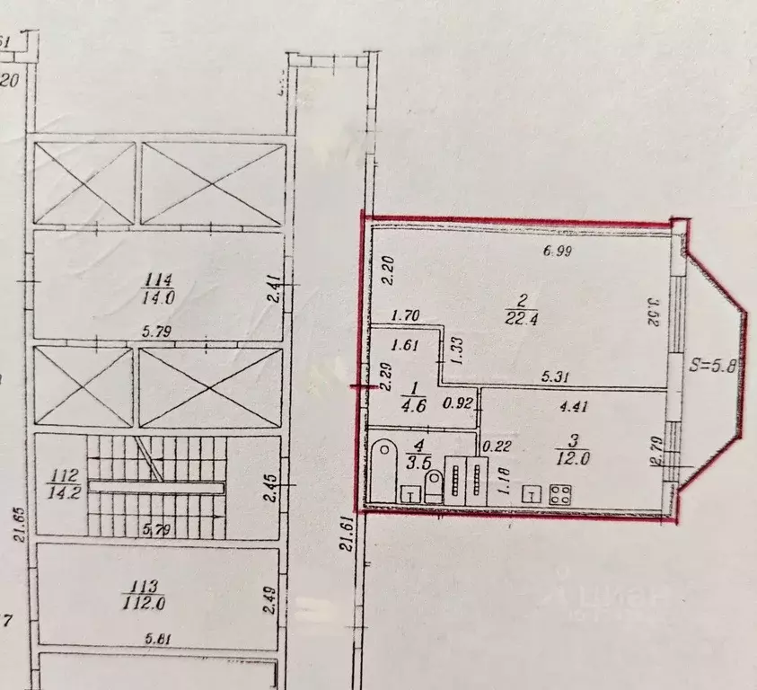 1-к кв. Санкт-Петербург пос. Шушары, Первомайская ул., 20 (42.5 м) - Фото 2