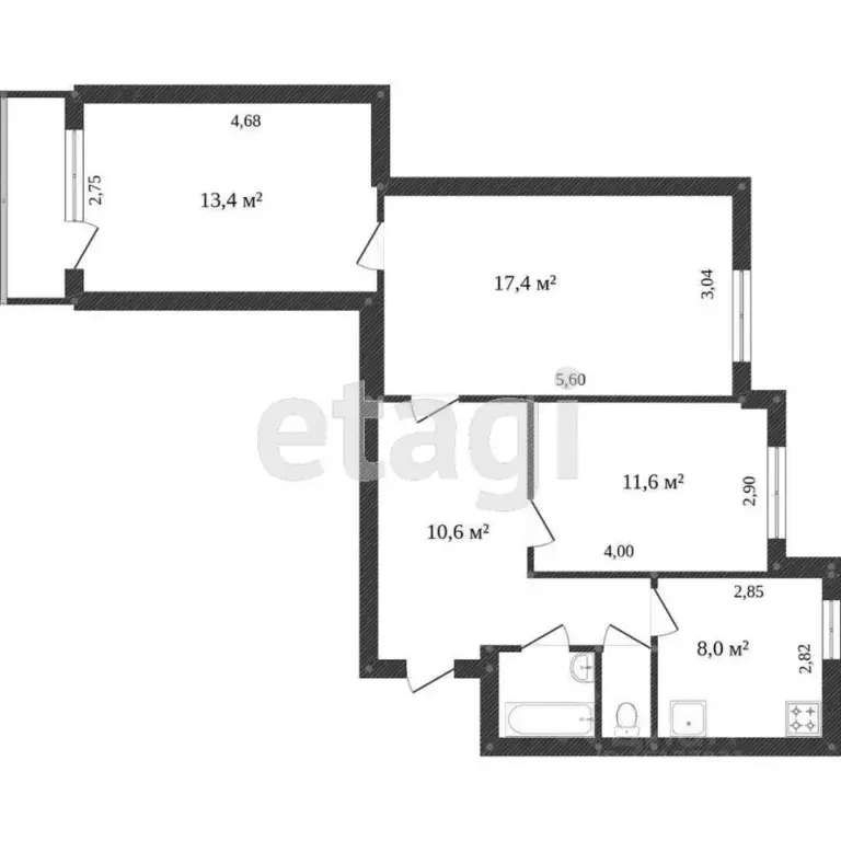 3-к кв. Ямало-Ненецкий АО, Новый Уренгой Советский мкр, 8/2 (67.1 м) - Фото 1