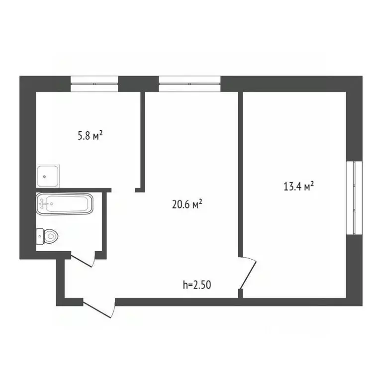2-к кв. Красноярский край, Красноярск ул. Сурикова, 47 (43.0 м) - Фото 2