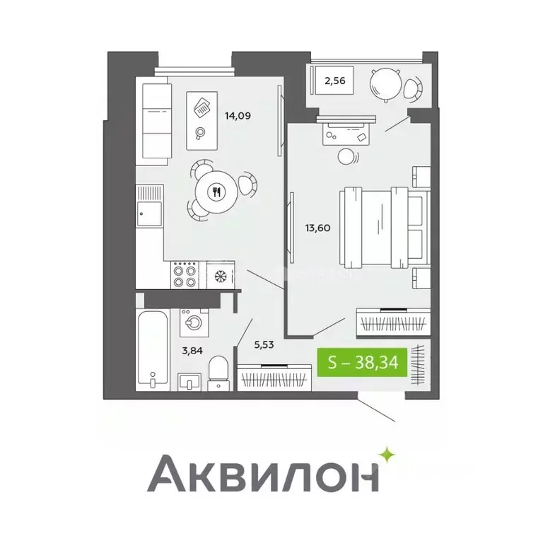 1-к кв. Архангельская область, Архангельск Ломоносовский округ,  ... - Фото 1