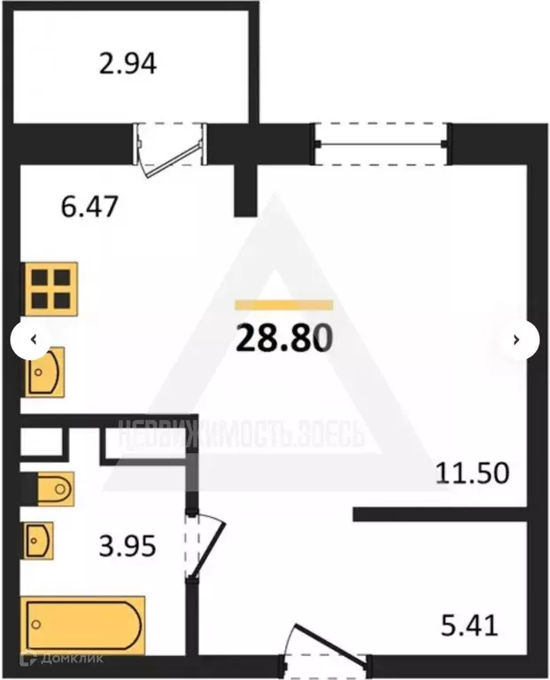 Продаётся квартира-студия, 28 м - Фото 1