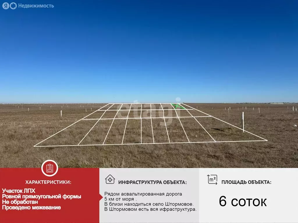 Участок в Сакский район, Штормовское сельское поселение, село ... - Фото 2