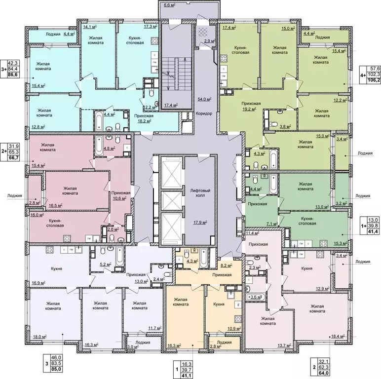 4-комнатная квартира: Нижний Новгород, улица Академика Чазова, 3 ... - Фото 2