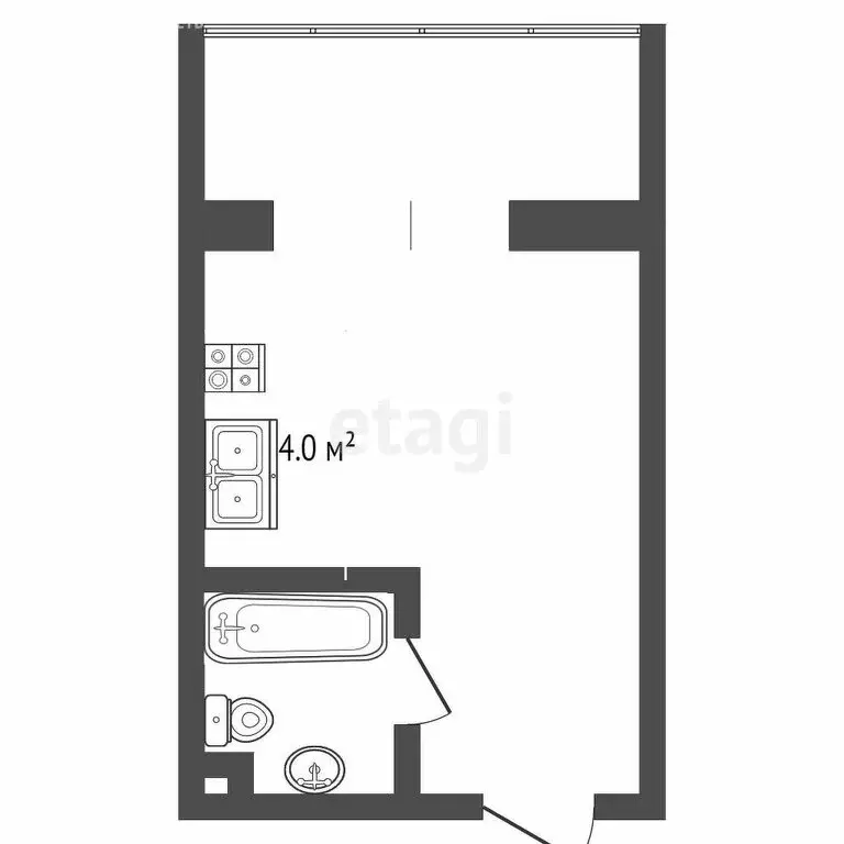 1-комнатная квартира: Тюмень, улица 30 лет Победы, 75 (17 м) - Фото 1