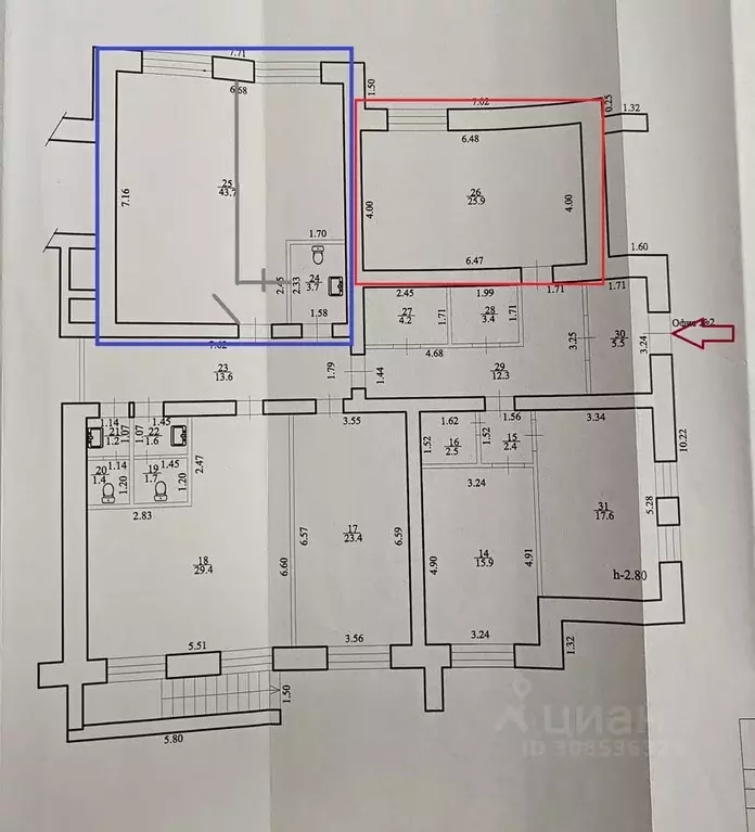 Офис в Башкортостан, Уфа Южный мкр, ул. Загира Исмагилова, 18 (45 м) - Фото 0