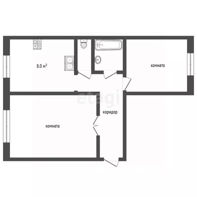 2-к кв. Ямало-Ненецкий АО, Муравленко ул. Ленина, 77 (51.1 м) - Фото 2