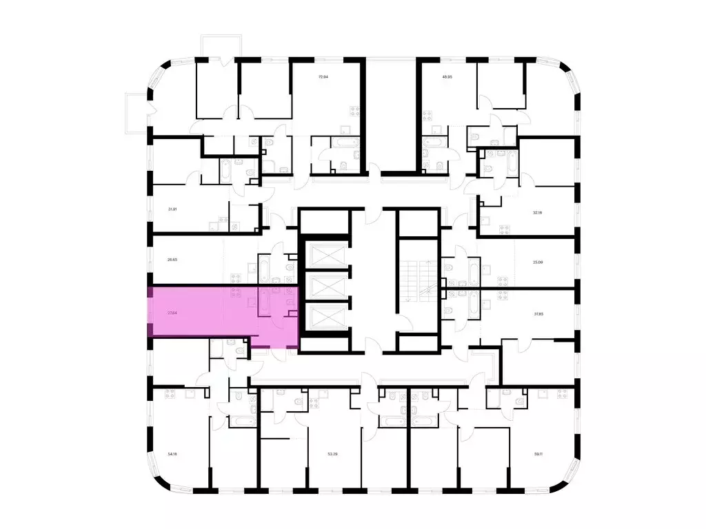 Квартира-студия: Казань, ЖК Таулар (27.64 м) - Фото 1