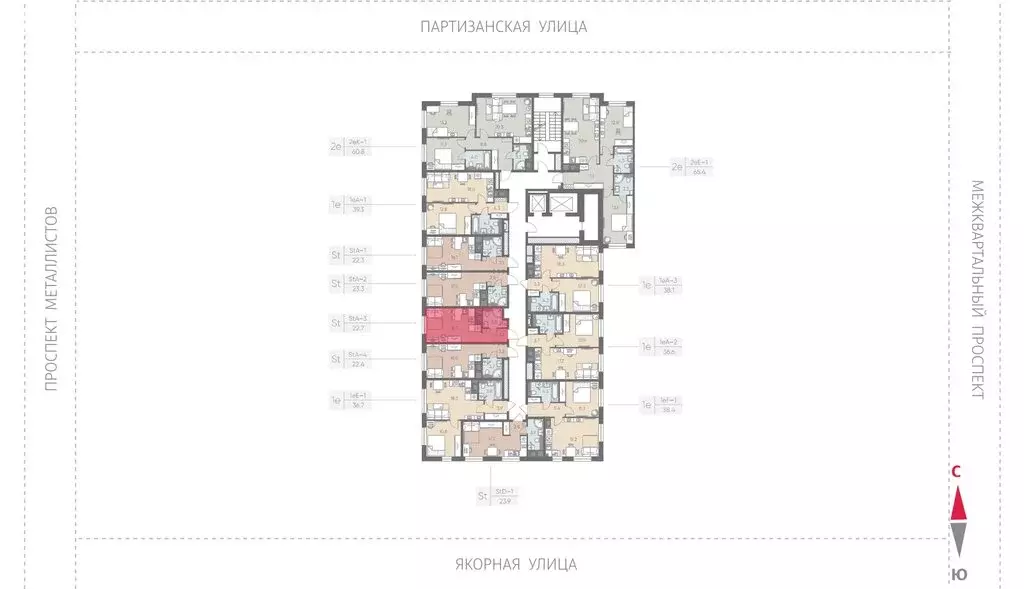 Квартира-студия: Санкт-Петербург, Партизанская улица, 5 (22.7 м) - Фото 1