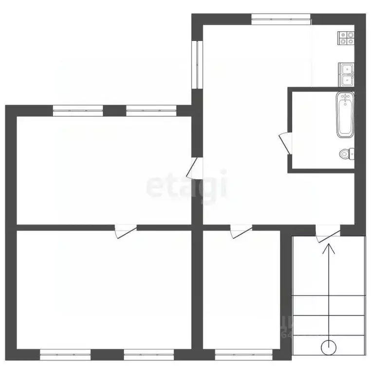 Дом в Нижегородская область, Выкса ул. Смирнова, 27 (78 м) - Фото 1