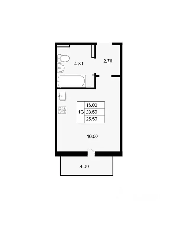 Студия Краснодарский край, Краснодар ул. Героев-Разведчиков, 11 (25.5 ... - Фото 0