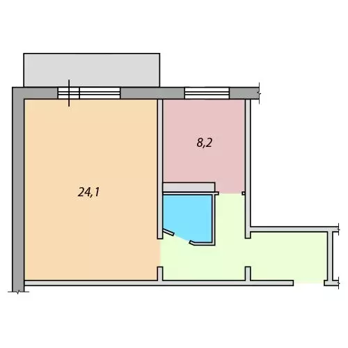 1-комнатная квартира: Новокузнецк, улица Берёзовая Роща, 8 (43.5 м) - Фото 2