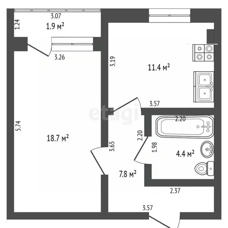 1-к кв. Марий Эл, Йошкар-Ола городской округ, с. Семеновка ул. ... - Фото 2