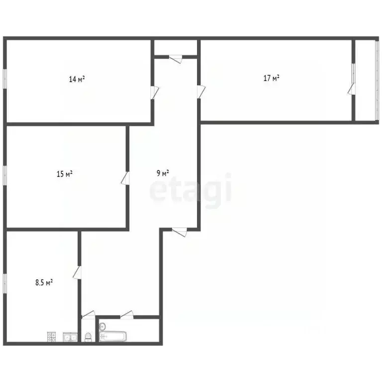3-к кв. Ленинградская область, Тосно г. Тосненский район, Тосненское ... - Фото 2