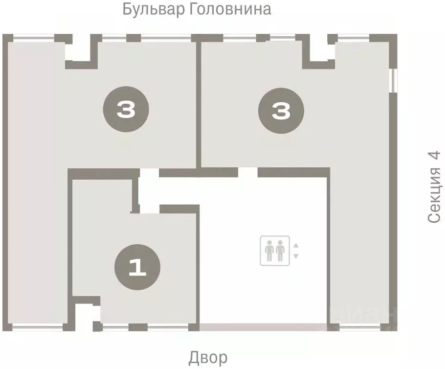 3-к кв. Санкт-Петербург Северный Ветер жилой комплекс (93.53 м) - Фото 1