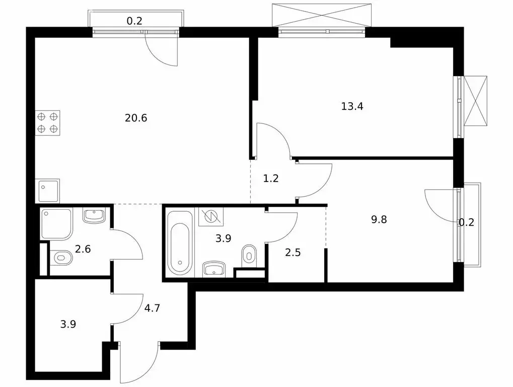 2-комнатная квартира: Мытищи, жилой комплекс Яуза Парк, к7 (63 м) - Фото 0