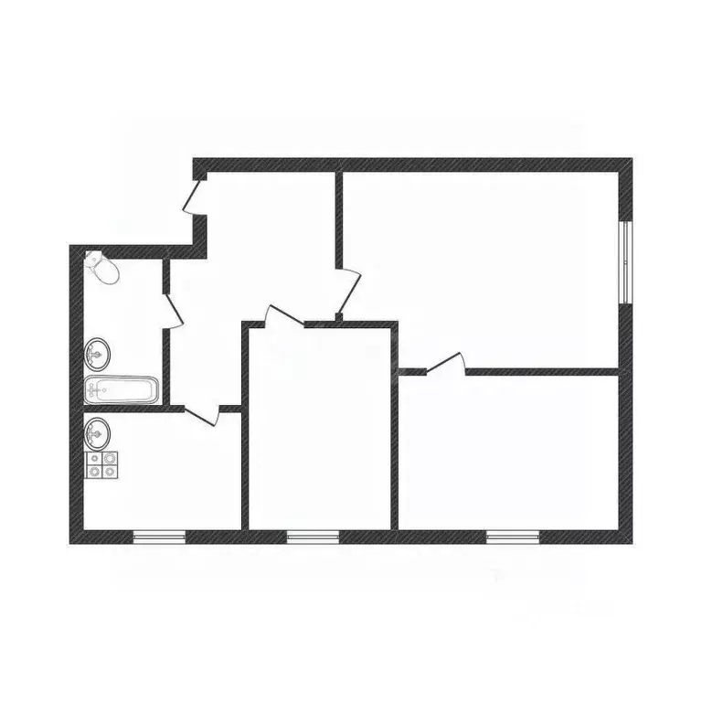 3-к кв. Смоленская область, Смоленский муниципальный округ, с. Печерск ... - Фото 1