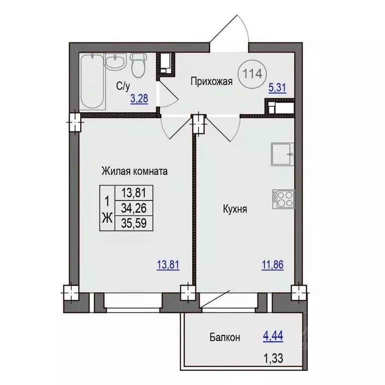 1-к кв. Псковская область, Псковский район, Завеличенская волость, д. ... - Фото 1