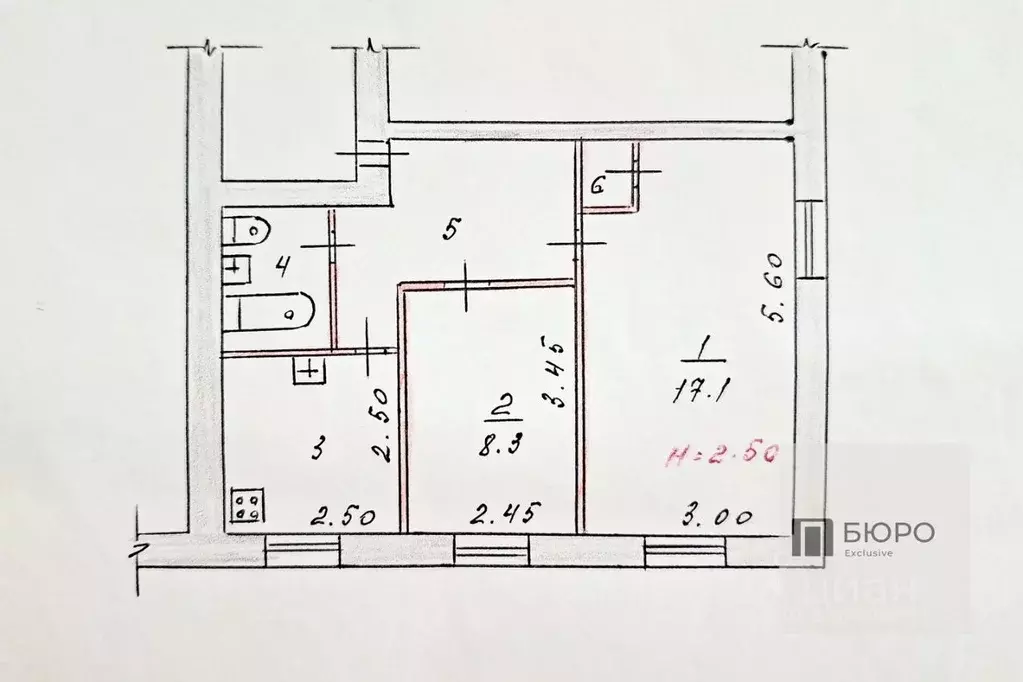 2-к кв. Волгоградская область, Волгоград Ополченская ул., 32 (40.8 м) - Фото 2