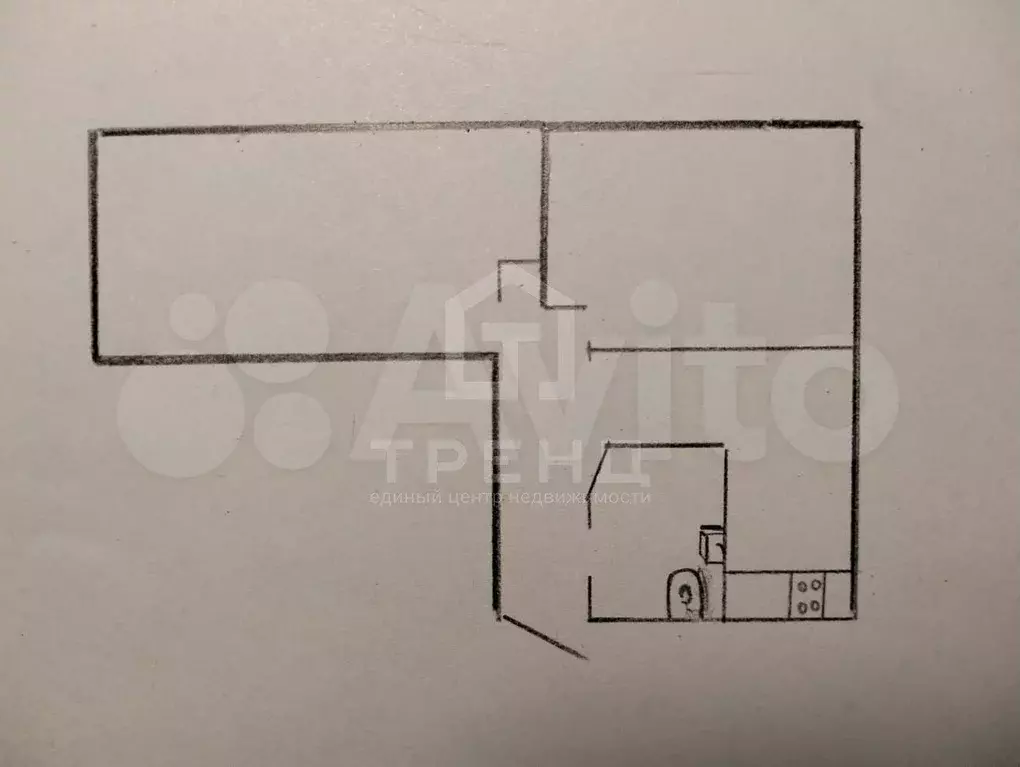 2-к. квартира, 45 м, 1/5 эт. - Фото 0